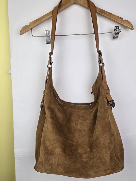 Sundance Handbags - Sundance suede hobo Western Belt Buckle Strap Italy Made. Purse